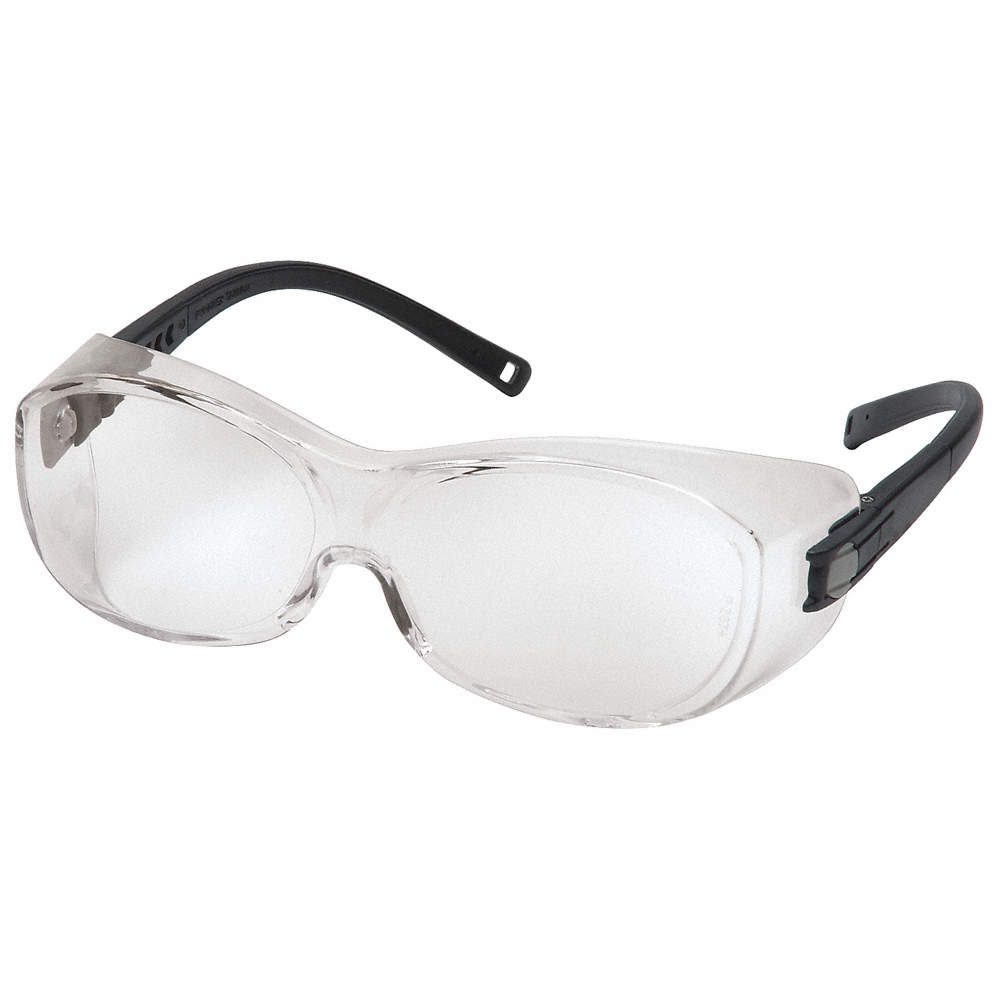 OTG General Purpose Safety Glasses Clear Lens Black Frame - Spill Control
